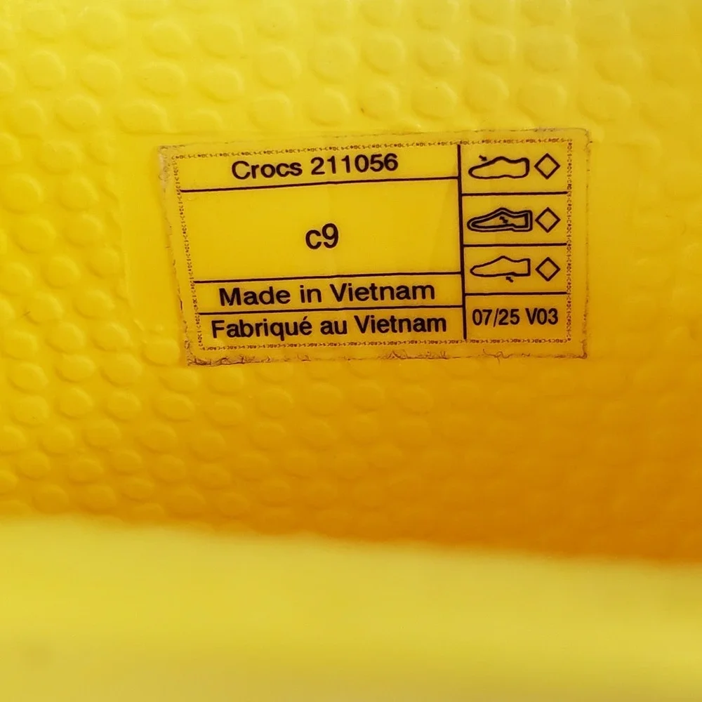 Crocs Handle It Kids Rain Boots Sz 9 C9 Yellow Rubber Slip On Round Toe Ankle